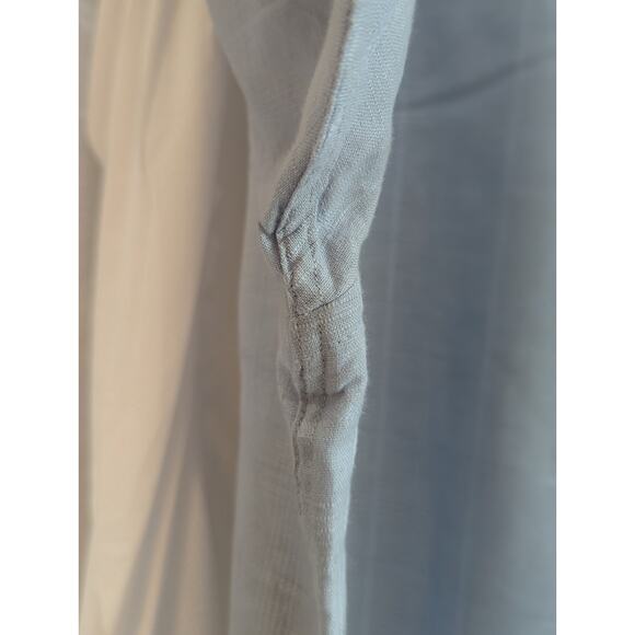 Club Room Blue Linen/Cotton Blend XXL One Pocket Short Sleeve Button Up - Picture 7 of 8